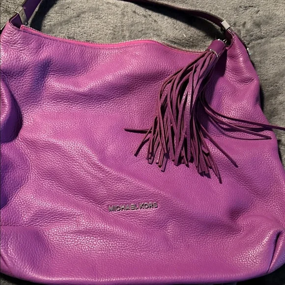 Michael Kors Vibrant Purple Hobo Bag - Picture 2 of 10